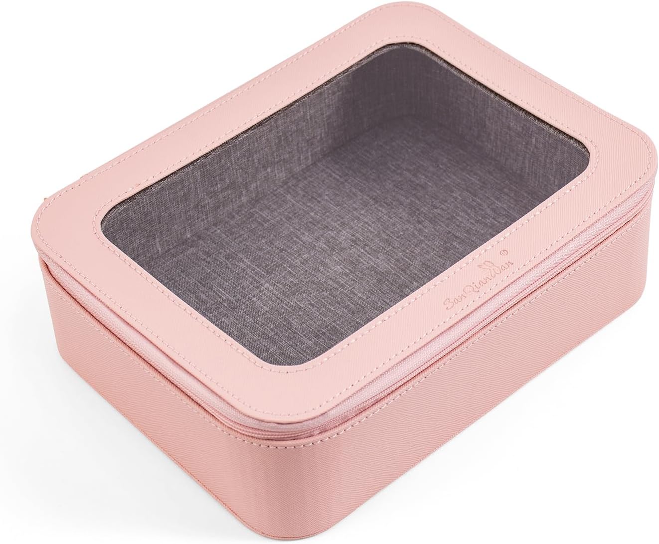 PU leather Make Up Bag Clear Portable Cosmetic Bags Makeup Organizer Case Pouch With Zipper